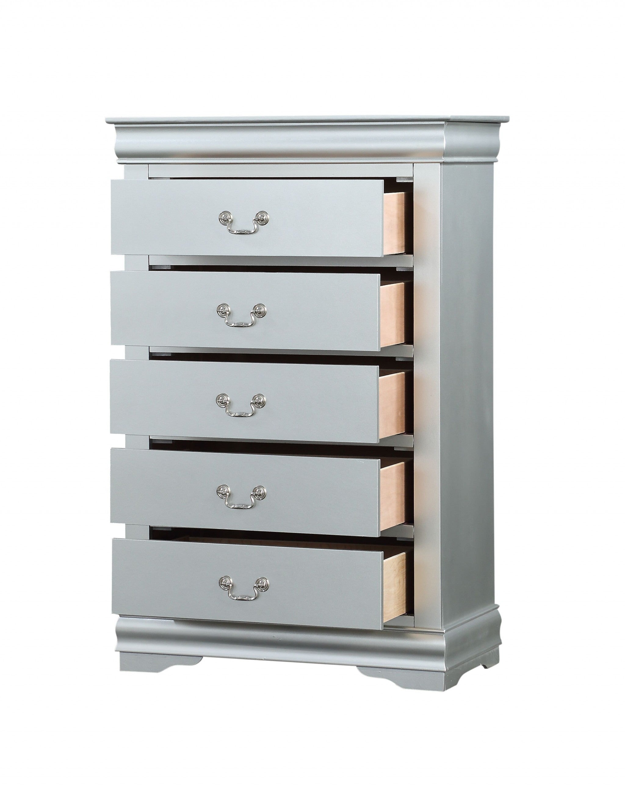18" X 32" X 48" Platinum Wood Chest