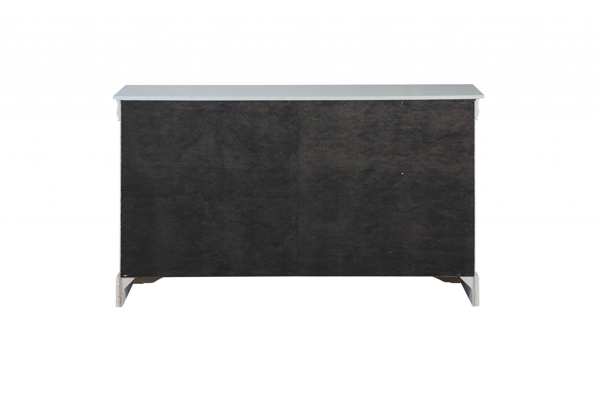 15" X 57" X 33" Platinum Wood Dresser