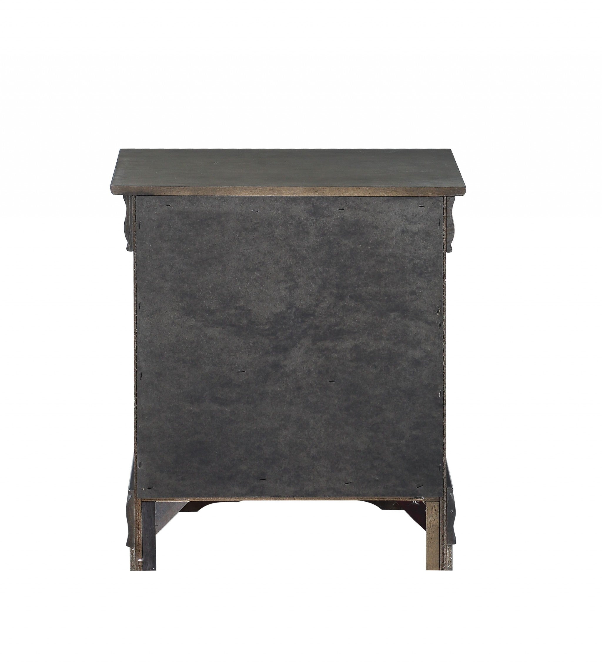 15" X 21" X 24" Dark Gray Wood Nightstand