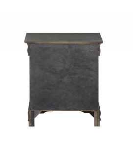 15" X 21" X 24" Dark Gray Wood Nightstand