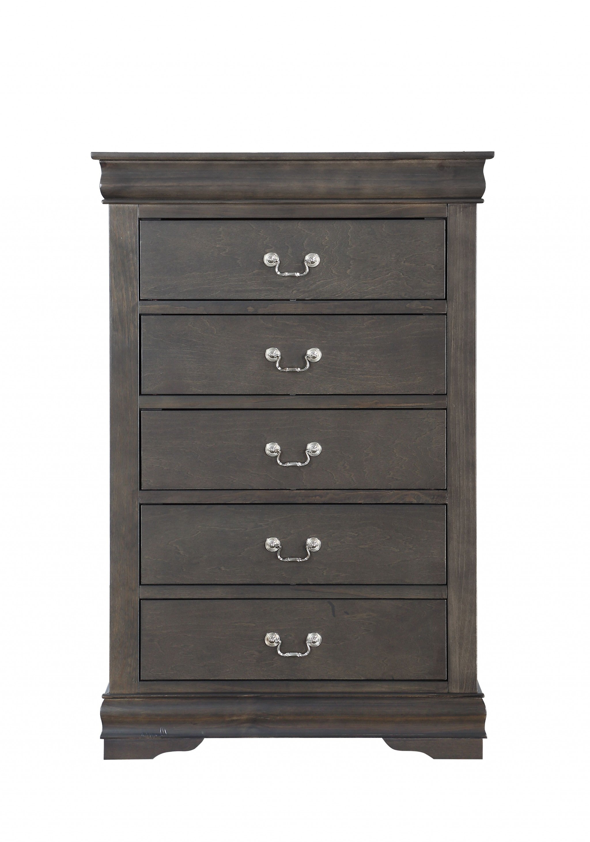 15" X 31" X 47" Dark Gray Wood Chest