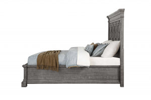 67" X 91" X 68" Salvaged Natural Wood Queen Bed w/Storage