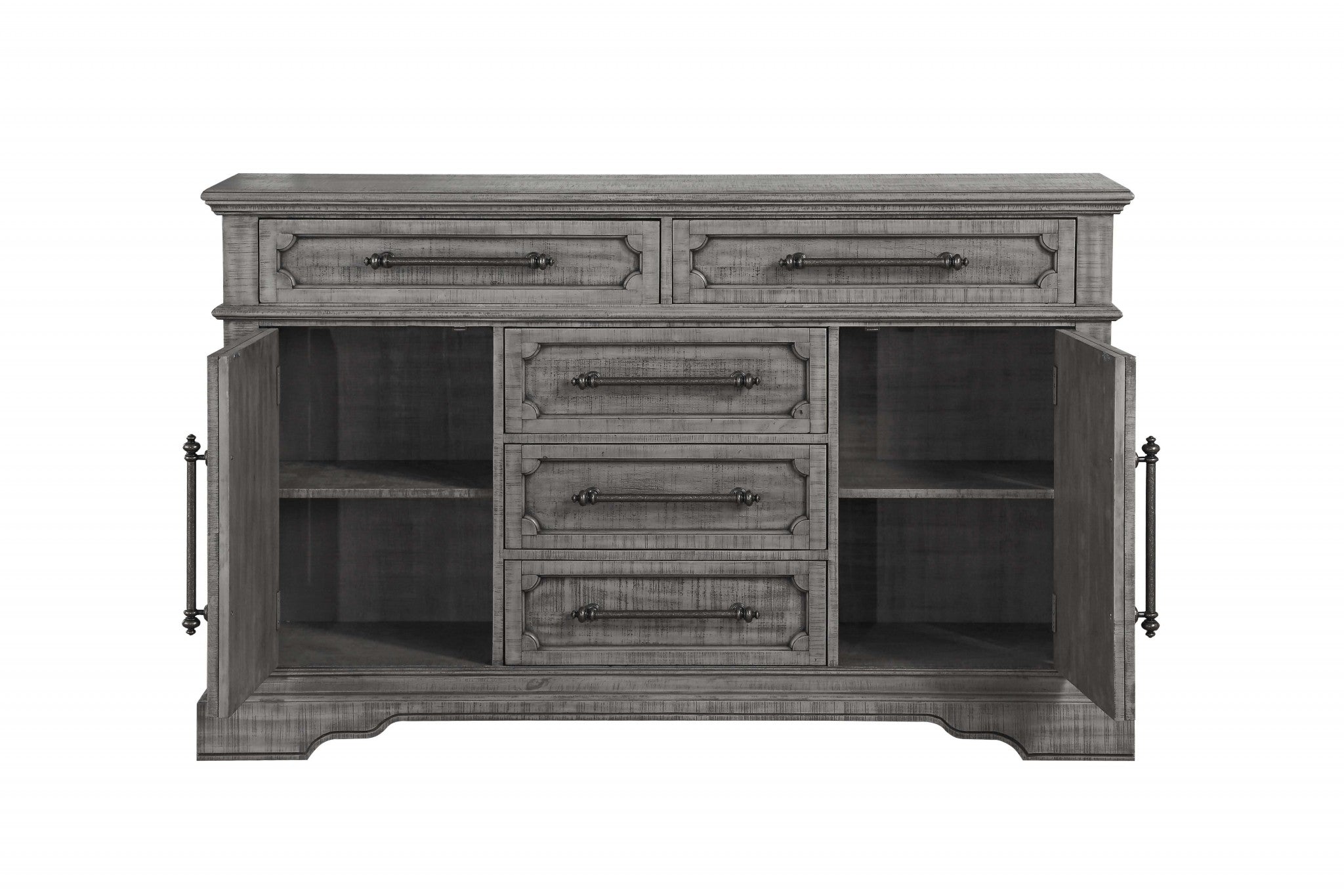 18" X 68" X 42" Salvaged Natural Wood Dresser