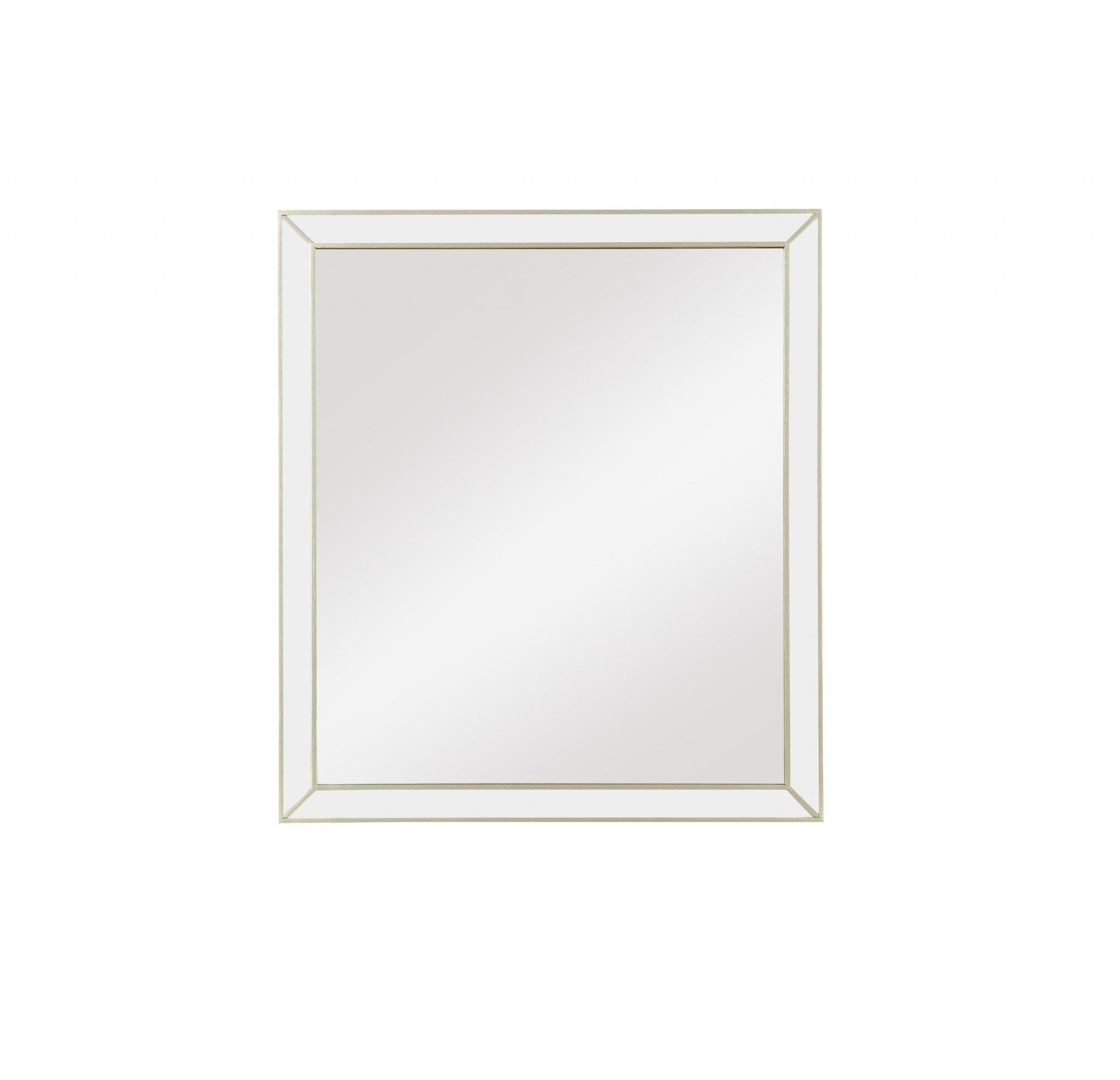 32" X 36" Champagne Wood Veneer Mirror