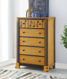 18" X 33" X 48" Honey Oak Espresso Wood Chest