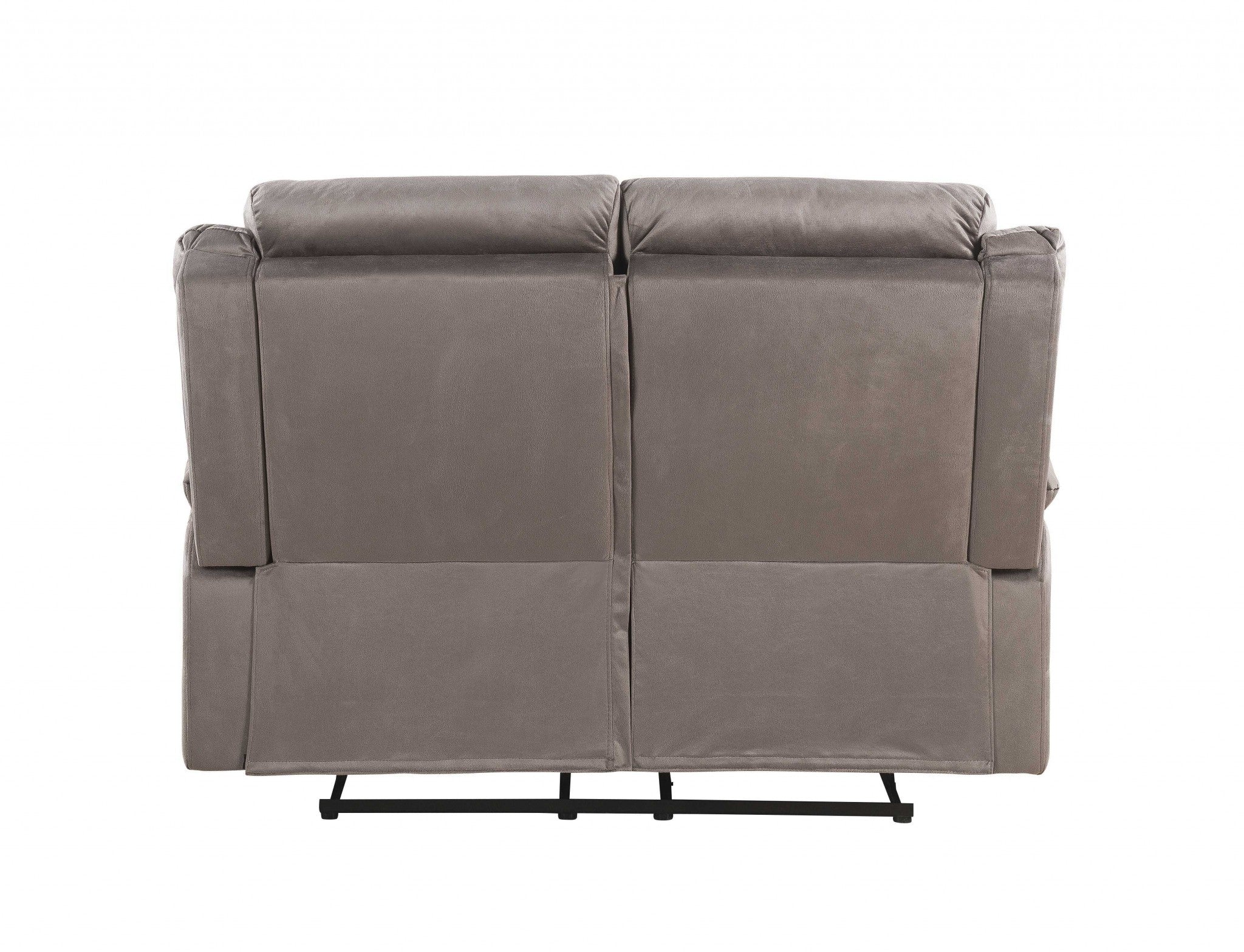37" X 57" X 42" Velvet  Upholstery Metal Reclining Mechanism Loveseat Motion