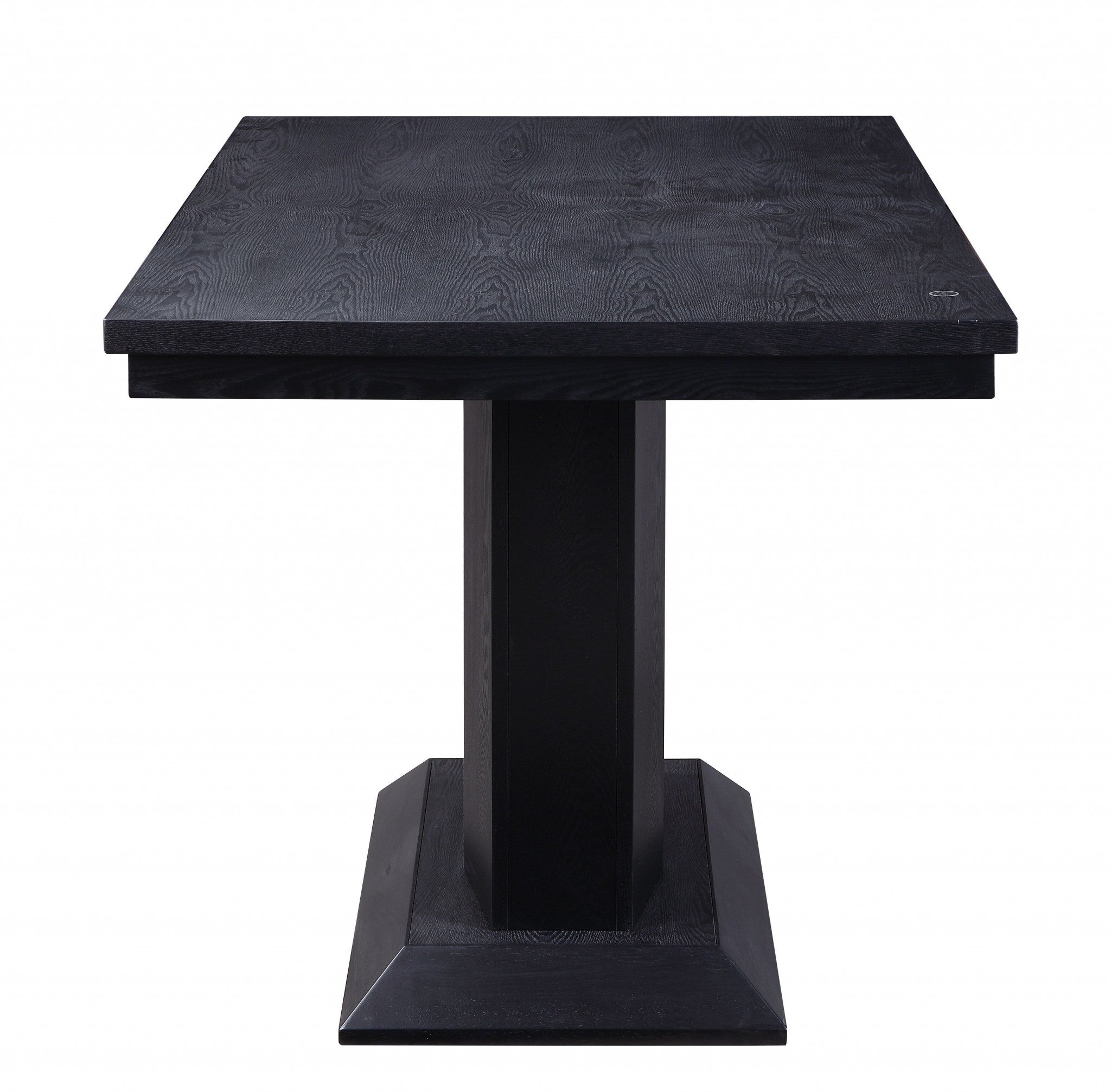 36" X 60" X 36" Black Wood LED Counter Height Table
