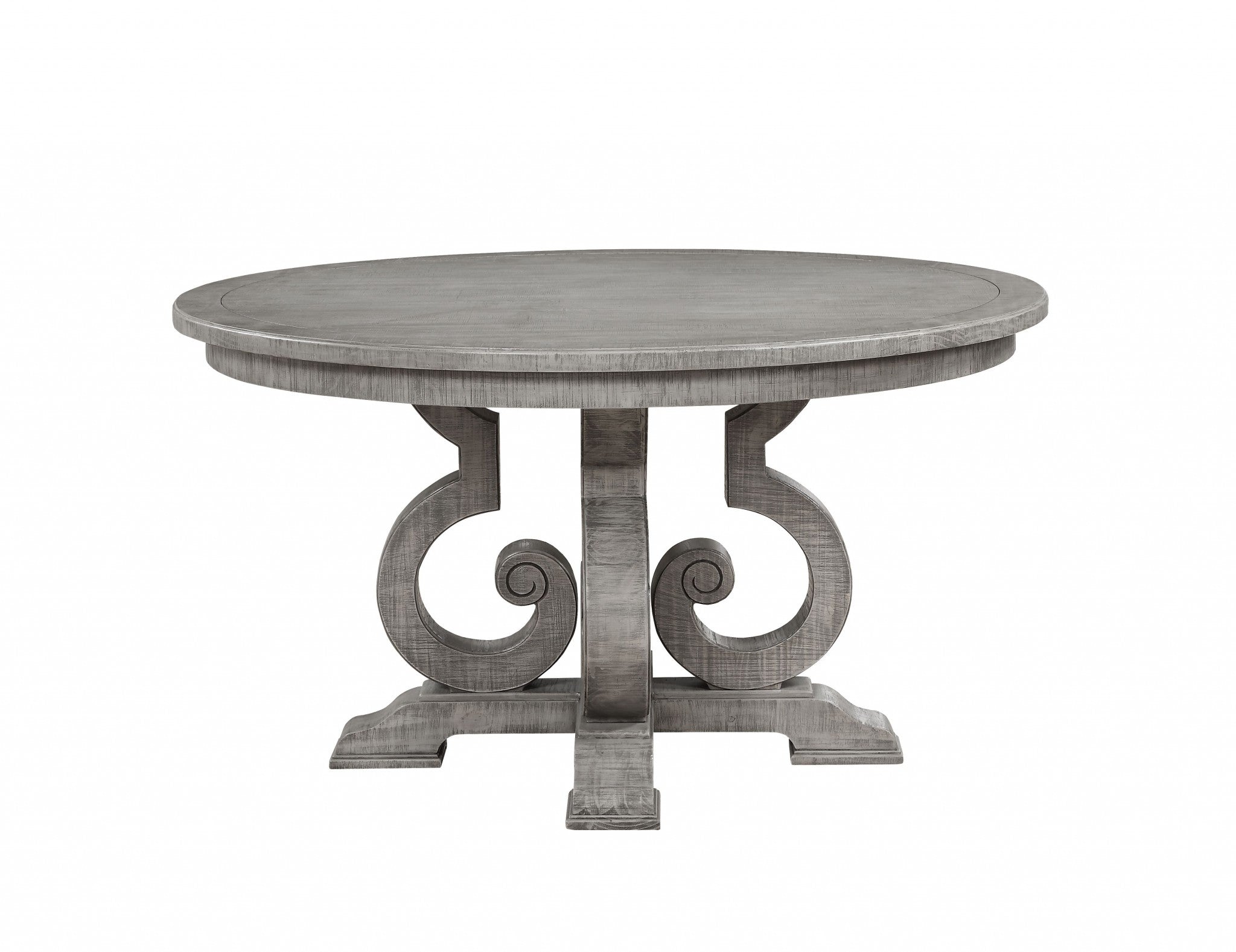 54" X 54" X 30" Salvaged Natural Wood PolyResin Dining Table