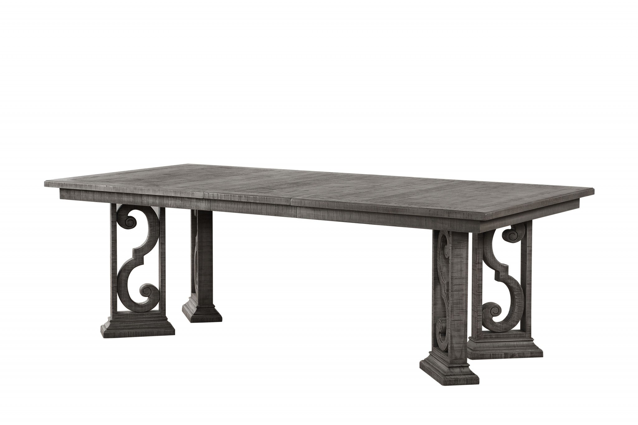 44" X 90" X 30" Salvaged Natural Wood PolyResin Dining Table