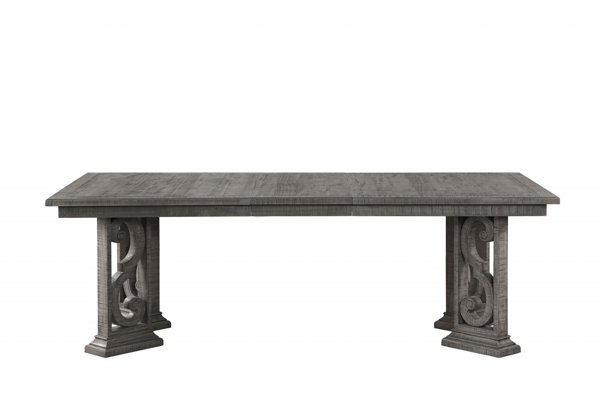 44" X 90" X 30" Salvaged Natural Wood PolyResin Dining Table
