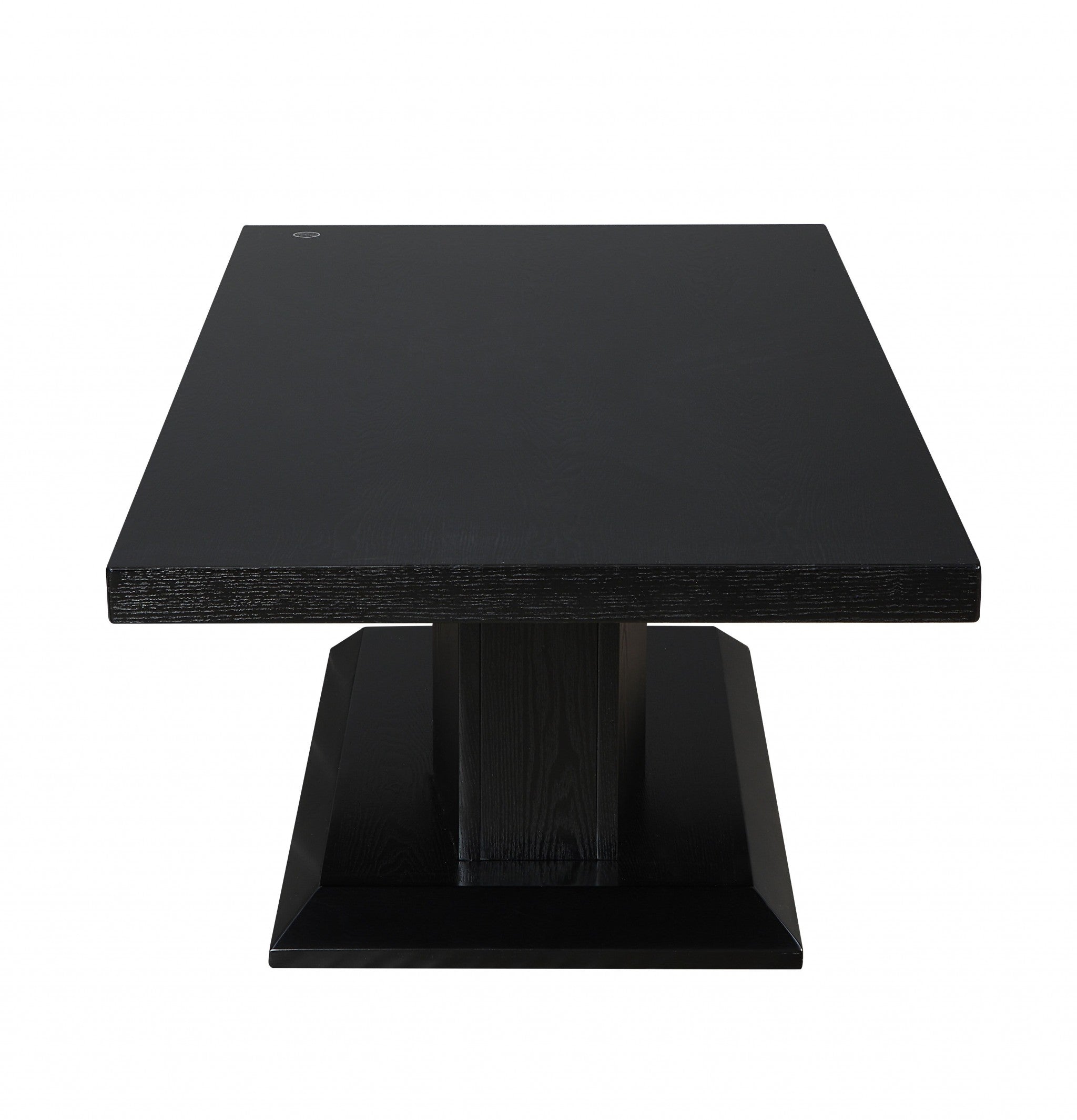 26" X 50" X 18" Black LED Wood Glass Coffee Table