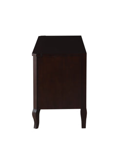 21" X 61" X 28" Walnut White Wood TV Stand