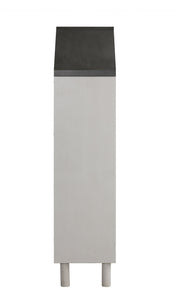 13" X 35" X 56" Weathered White Washed Gray Wood Bookcase