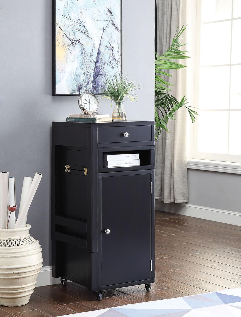 20" X 48" X 30" Black Wood Veneer Desk (Convertible)