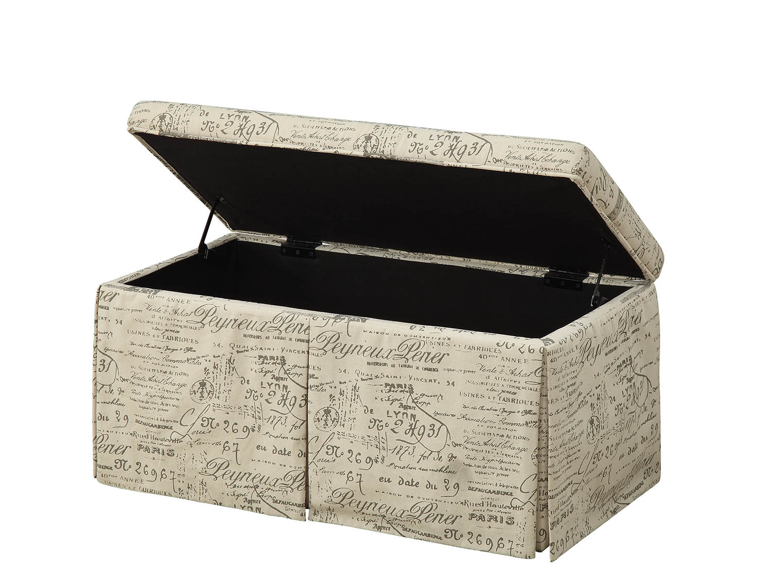 18" X 36" X 18" Pattern Fabric Upholstery 3Pc Pk Bench & Ottomans