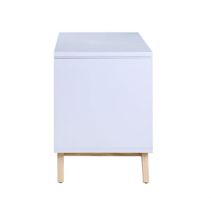 16" X 37" X 21" White Natural Wood Youth Chest