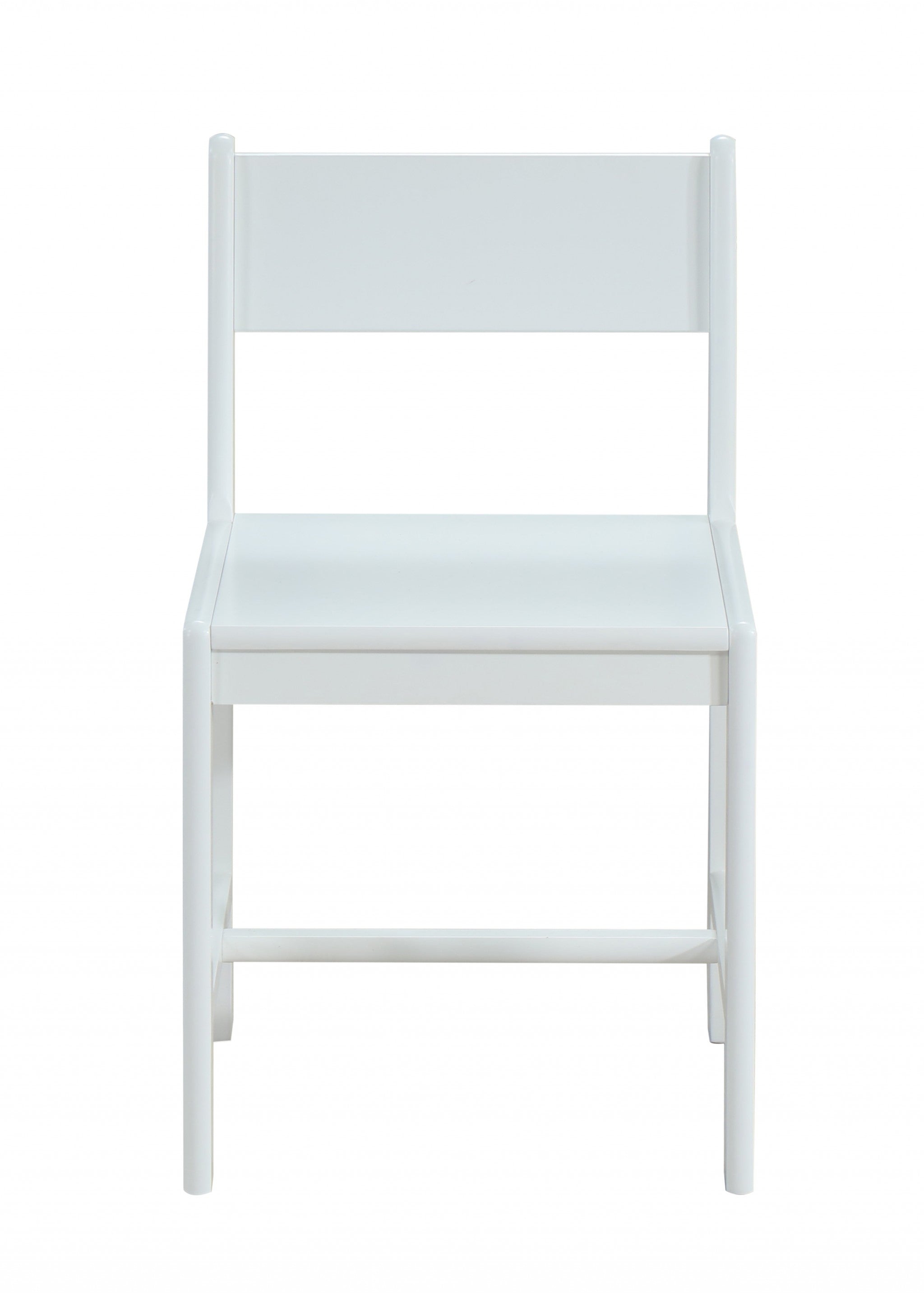 17" X 17" X 30" White Wood Chair