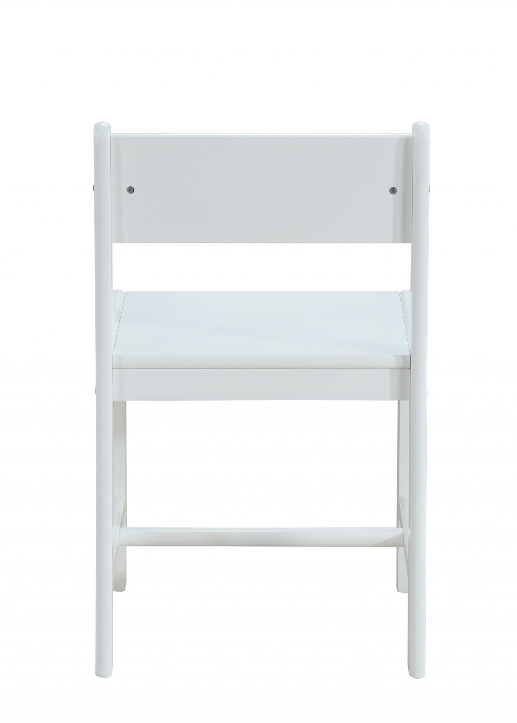 17" X 17" X 30" White Wood Chair