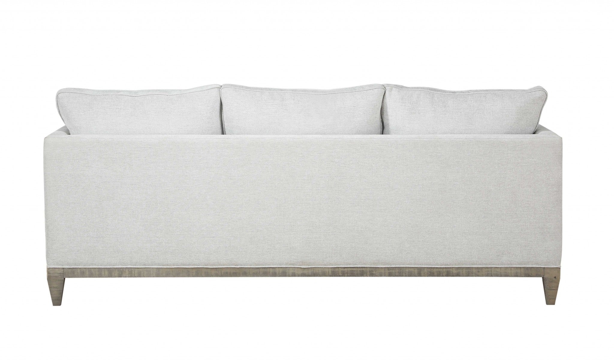 38" X 87" X 35" Fabric Salvaged Natural Upholstery Wood Leg Sofa