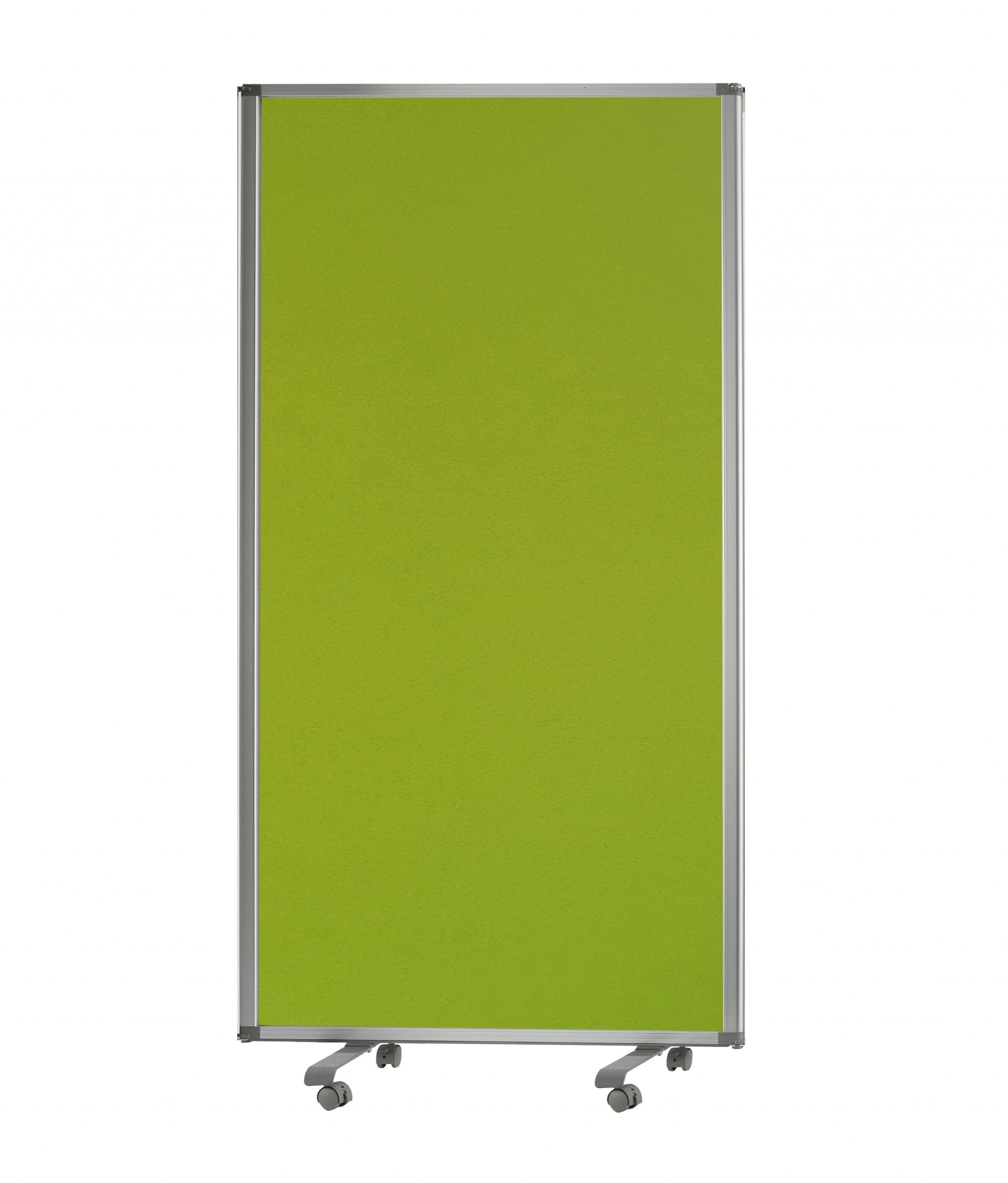 Green Rolling 3 Panel Room Divider Screen