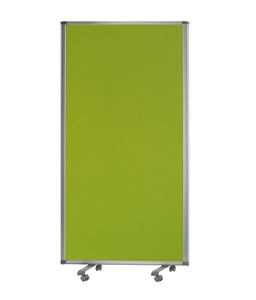 Green Rolling 3 Panel Room Divider Screen