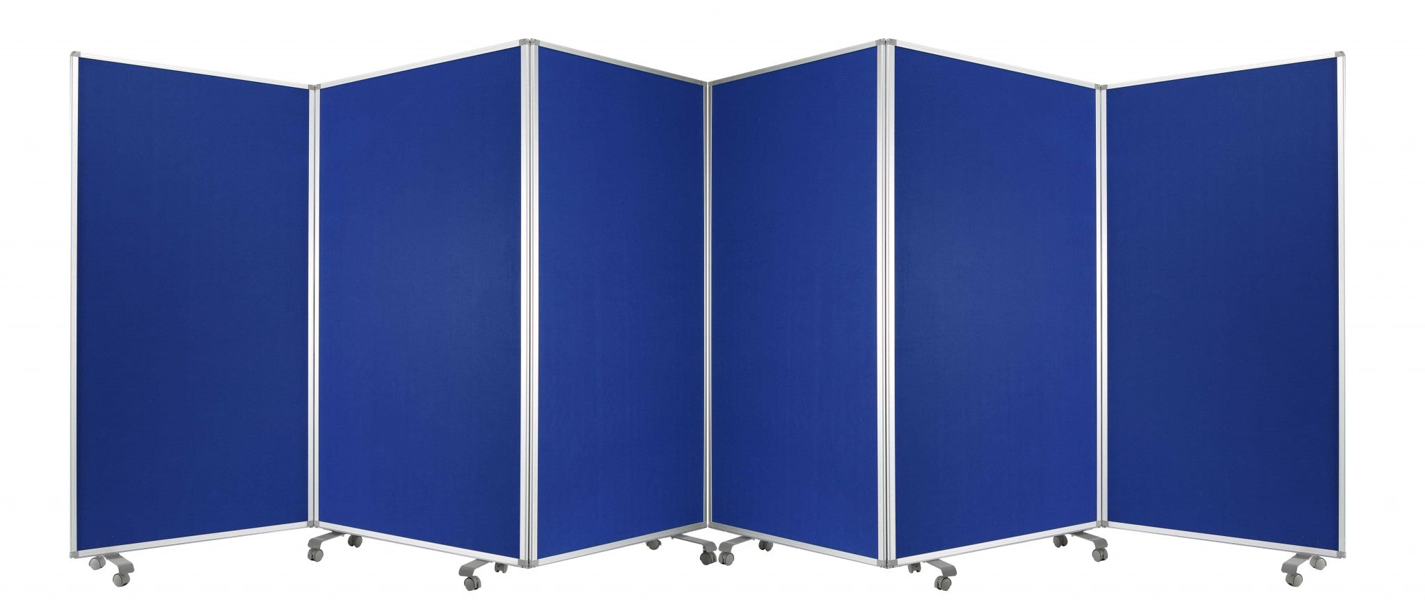 106" x 1" x 71" Blue, Metal and Fabric - Screen