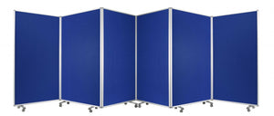 106" x 1" x 71" Blue, Metal and Fabric - Screen
