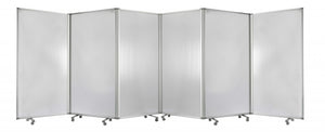 106" x 1" x 71" White, Metal and PVC Resilient - Screen