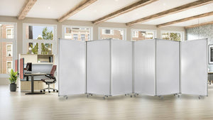 106" x 1" x 71" White, Metal and PVC Resilient - Screen