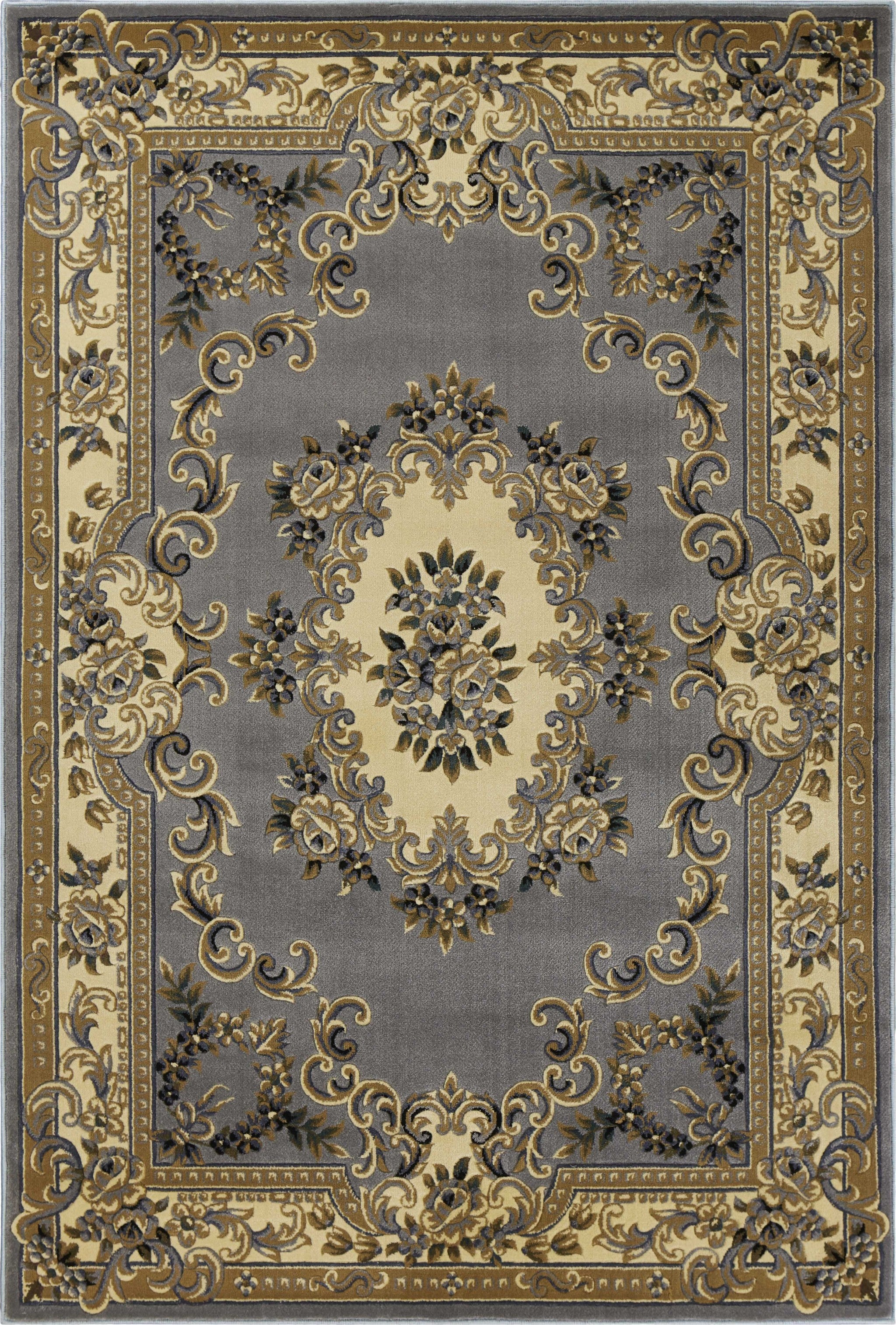 7' x 10'  Polypropylene Slate Blue Area Rug