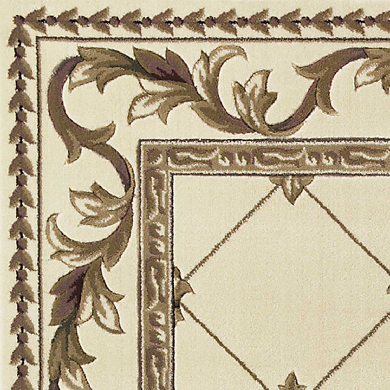 7' x 10'  Polypropylene Ivory Area Rug