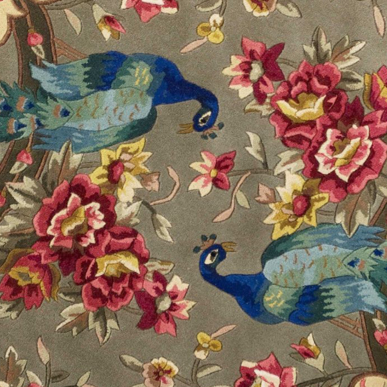 5' Round  Wool Sage Area Rug