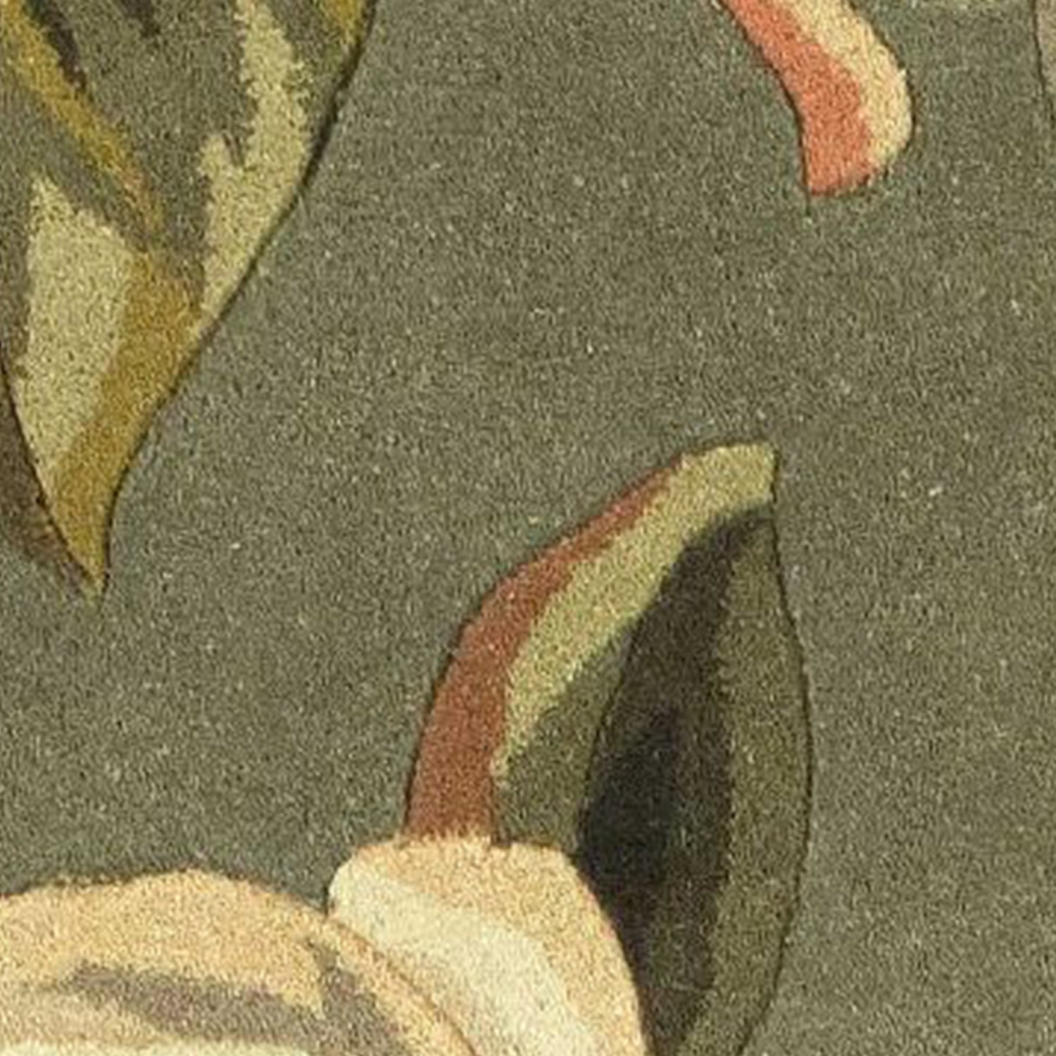 5' Round  Wool Sage Area Rug