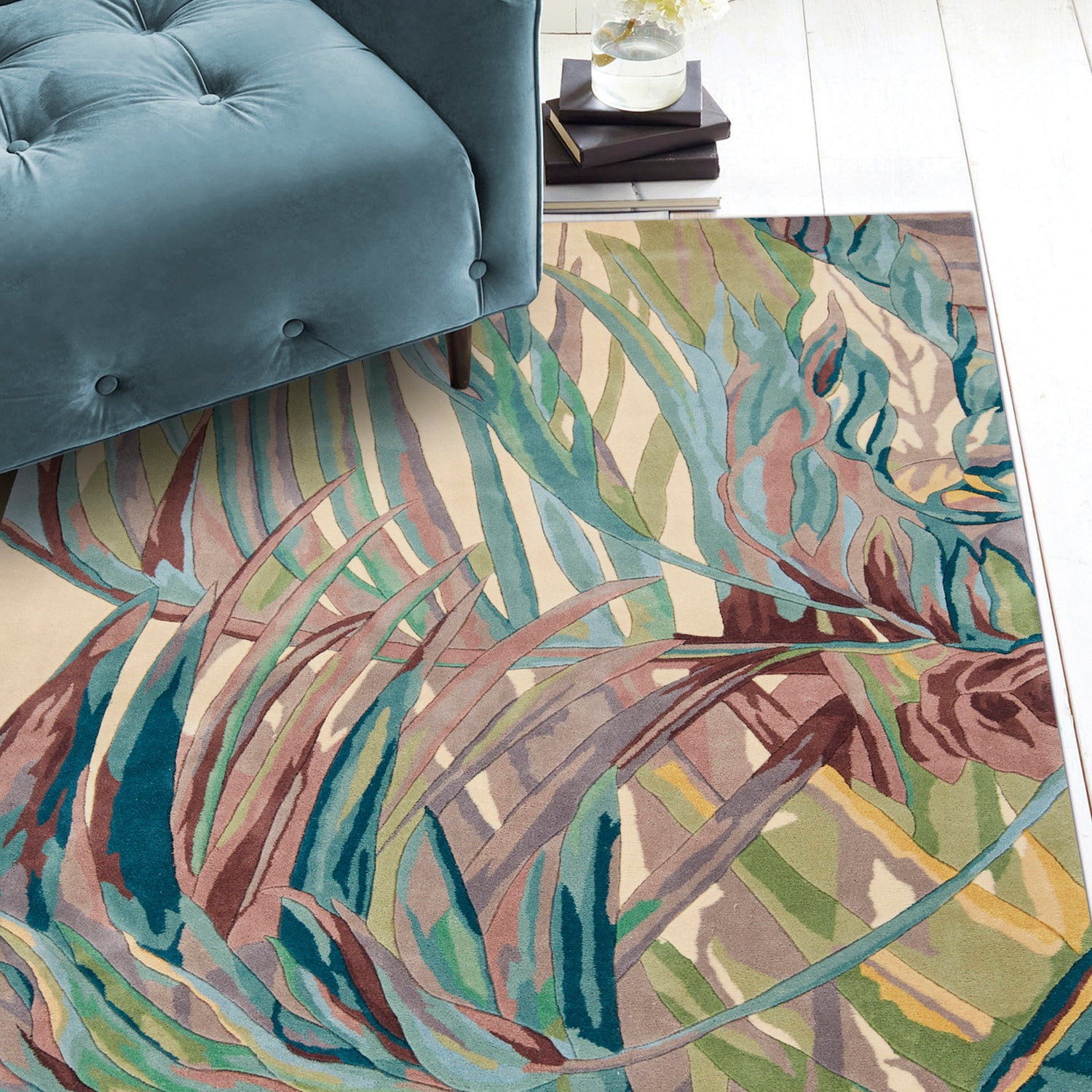 5' Round  Wool Ivory or Lilac Area Rug