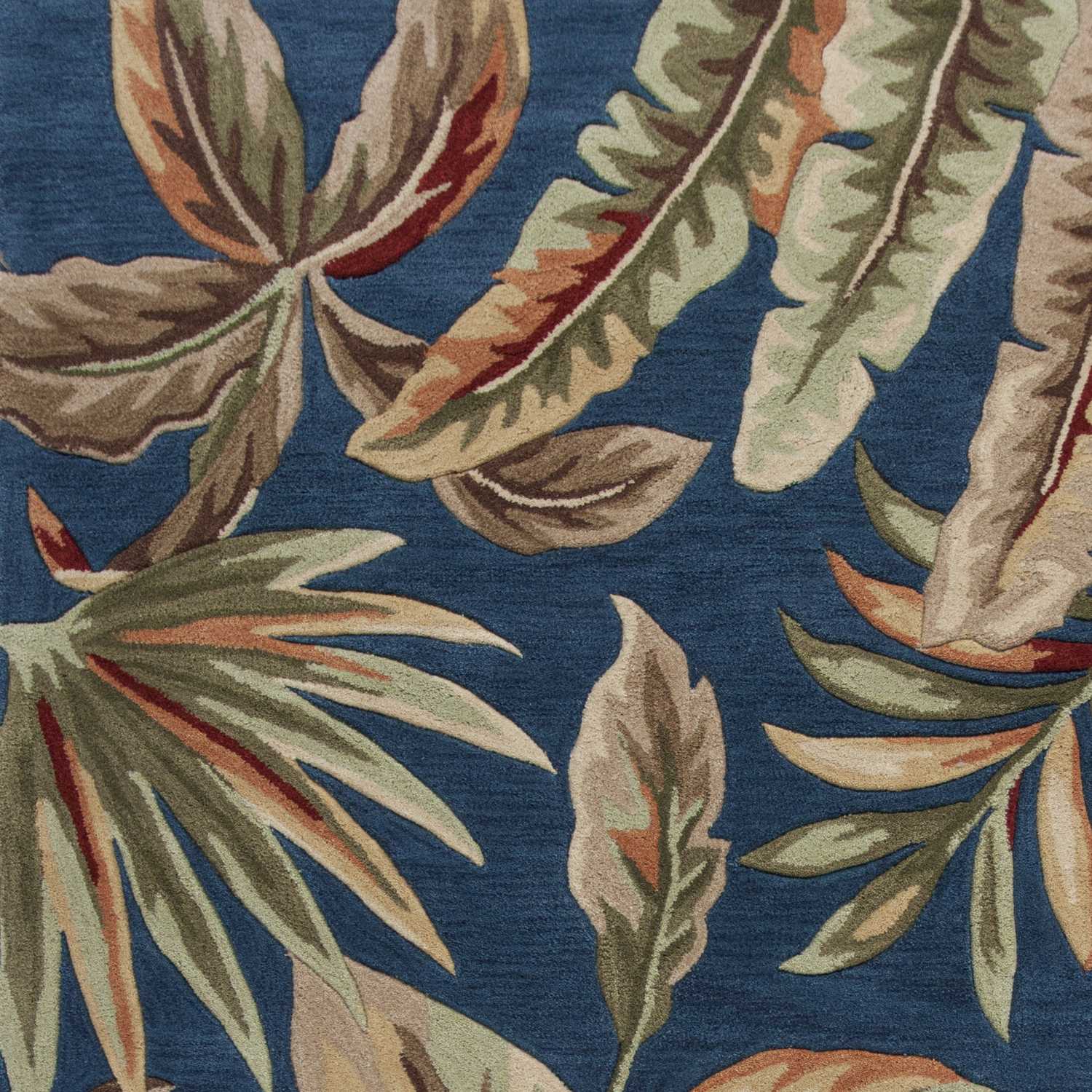 5' x 7' 6" Polyester Ink Blue Area Rug