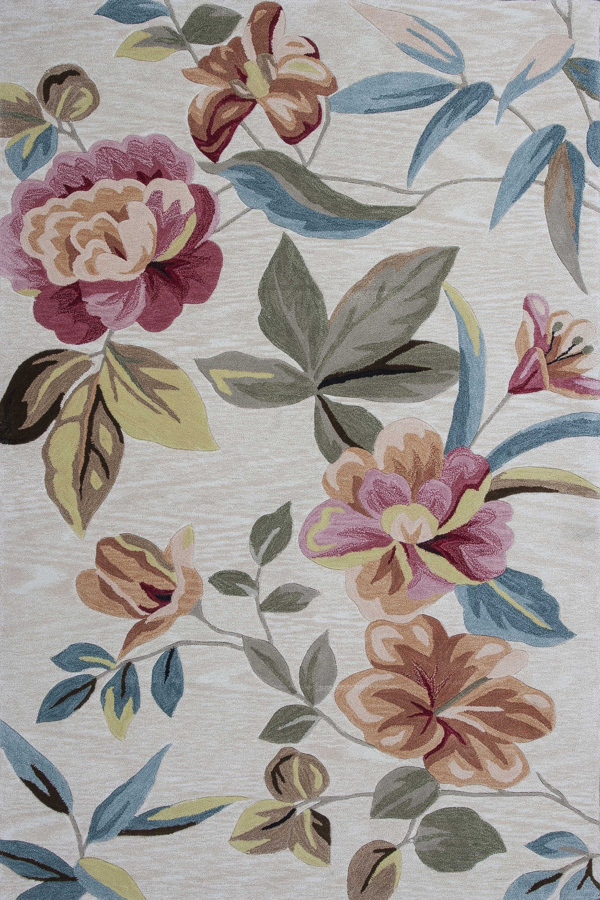 5' x 7' 6" Polyester Sand Area Rug