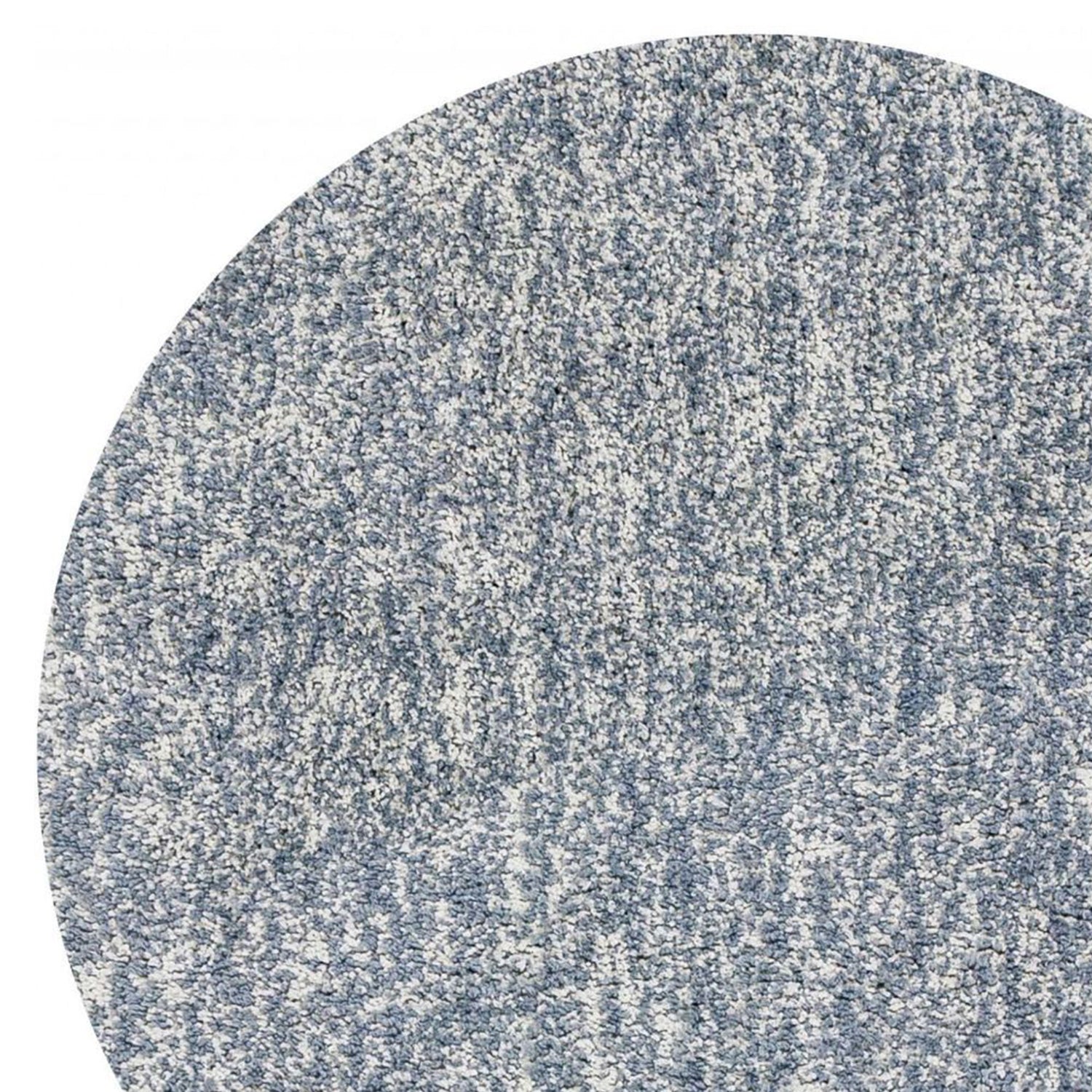 8' Round  Polyester Slate Heather Area Rug