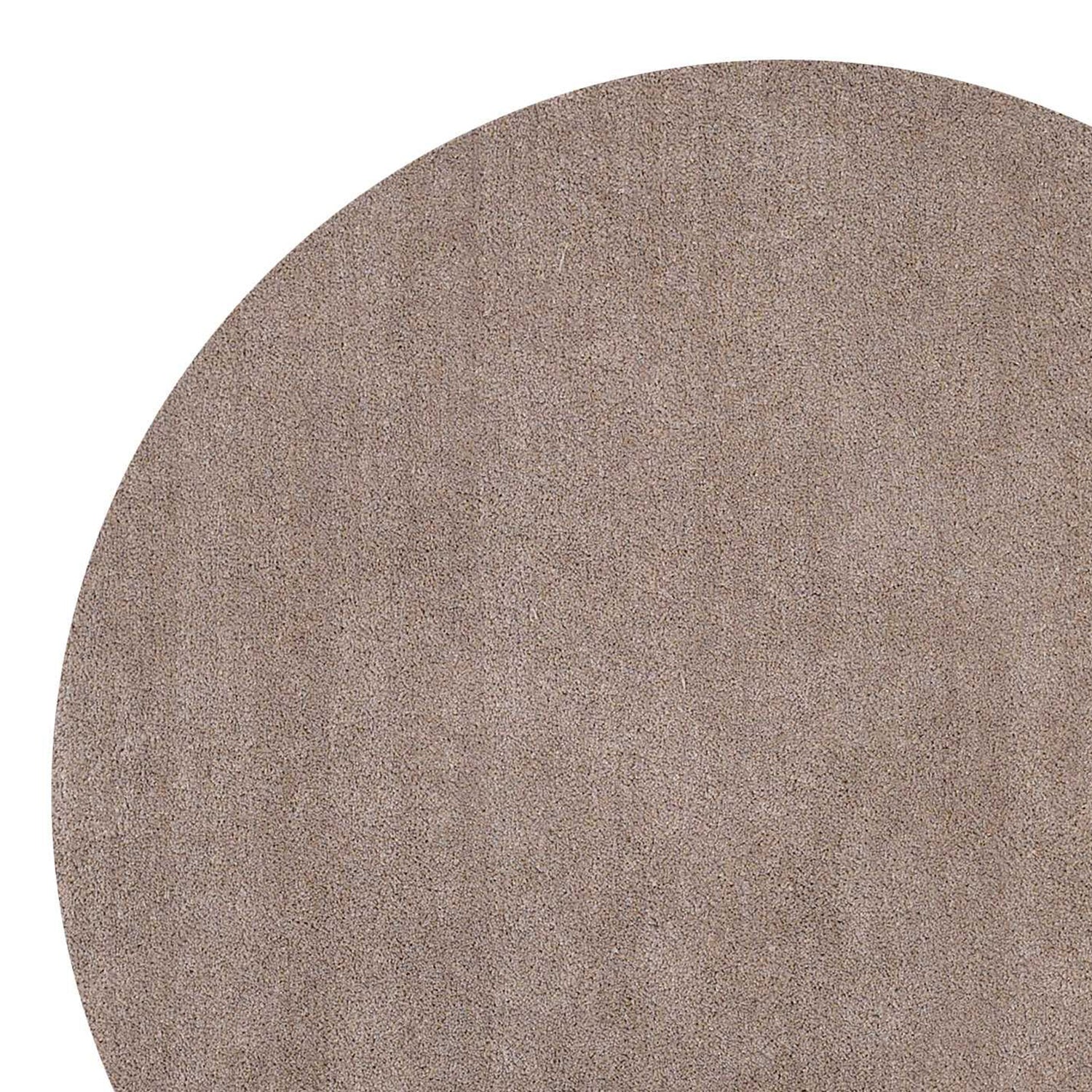 8' Round  Polyester Beige Area Rug