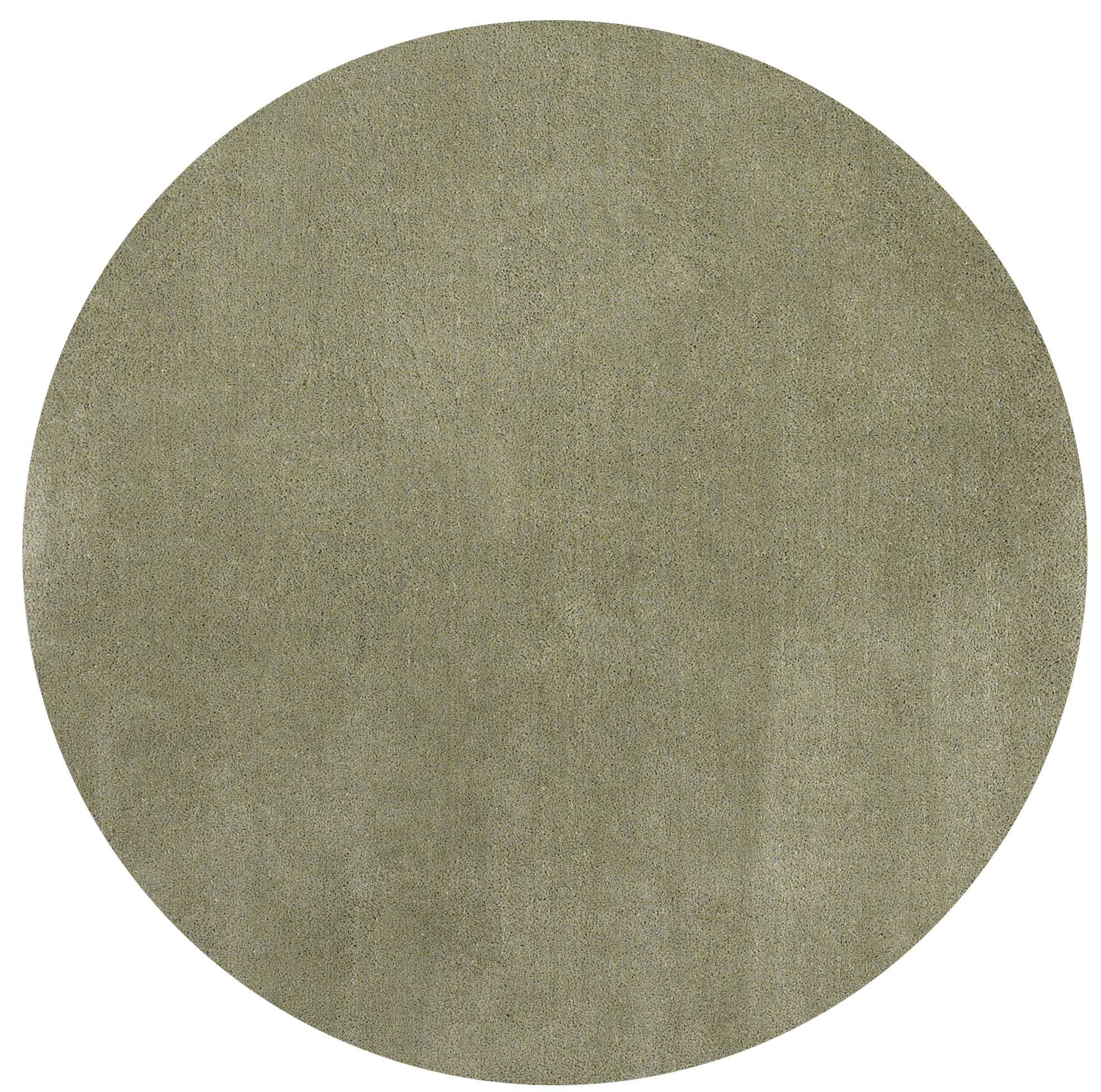8' Round  Polyester Sage Area Rug