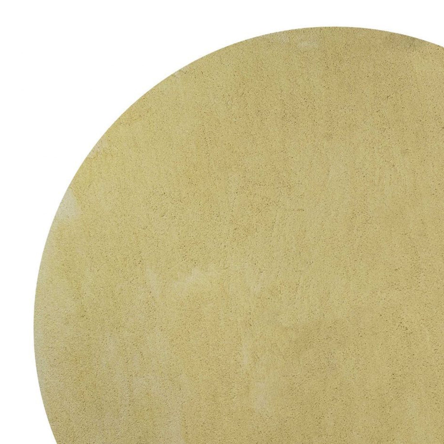 8' Round  Polyester Canary Yellow Area Rug