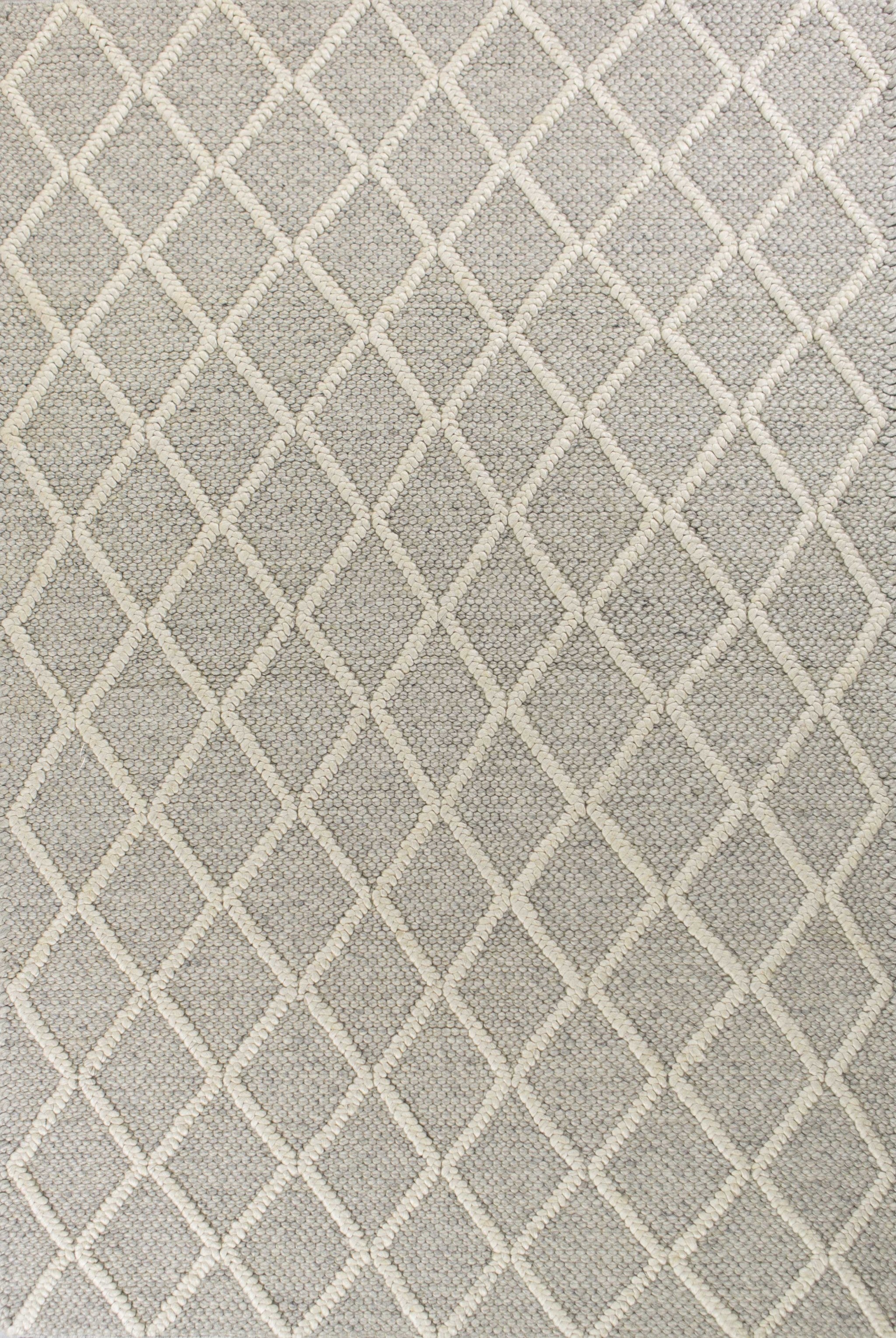 5' x 7'  Wool Grey Area Rug