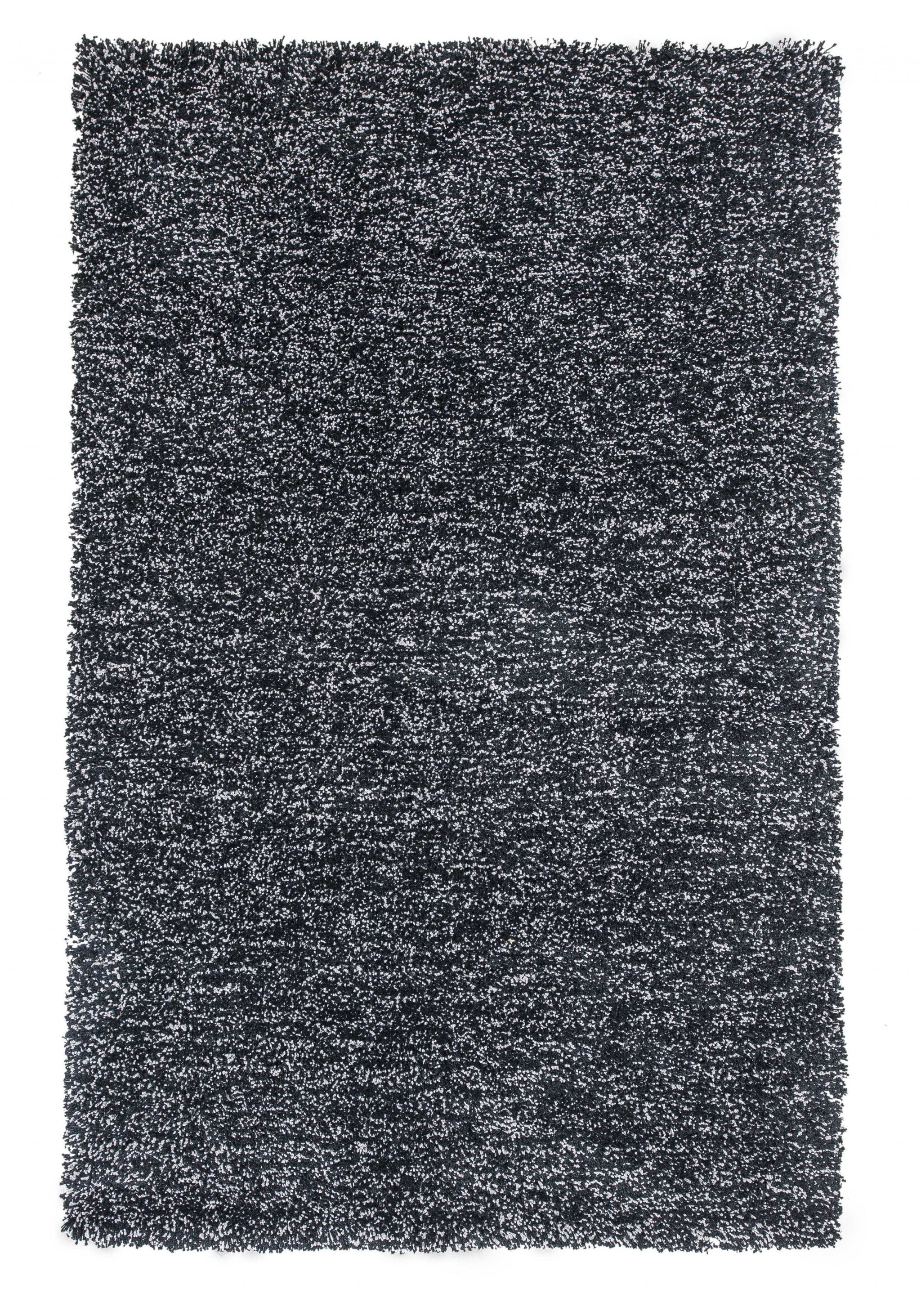 7' x 9'  Polyester Black Heather Area Rug