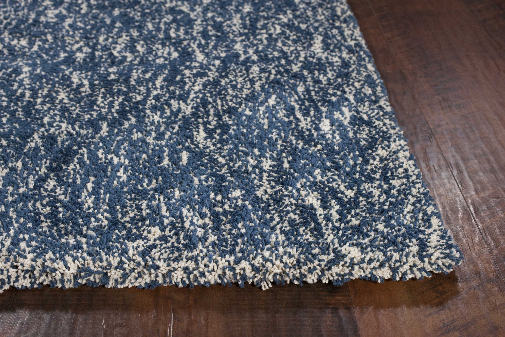 7' x 9'  Polyester Indigo or  Ivory  Heather Area Rug