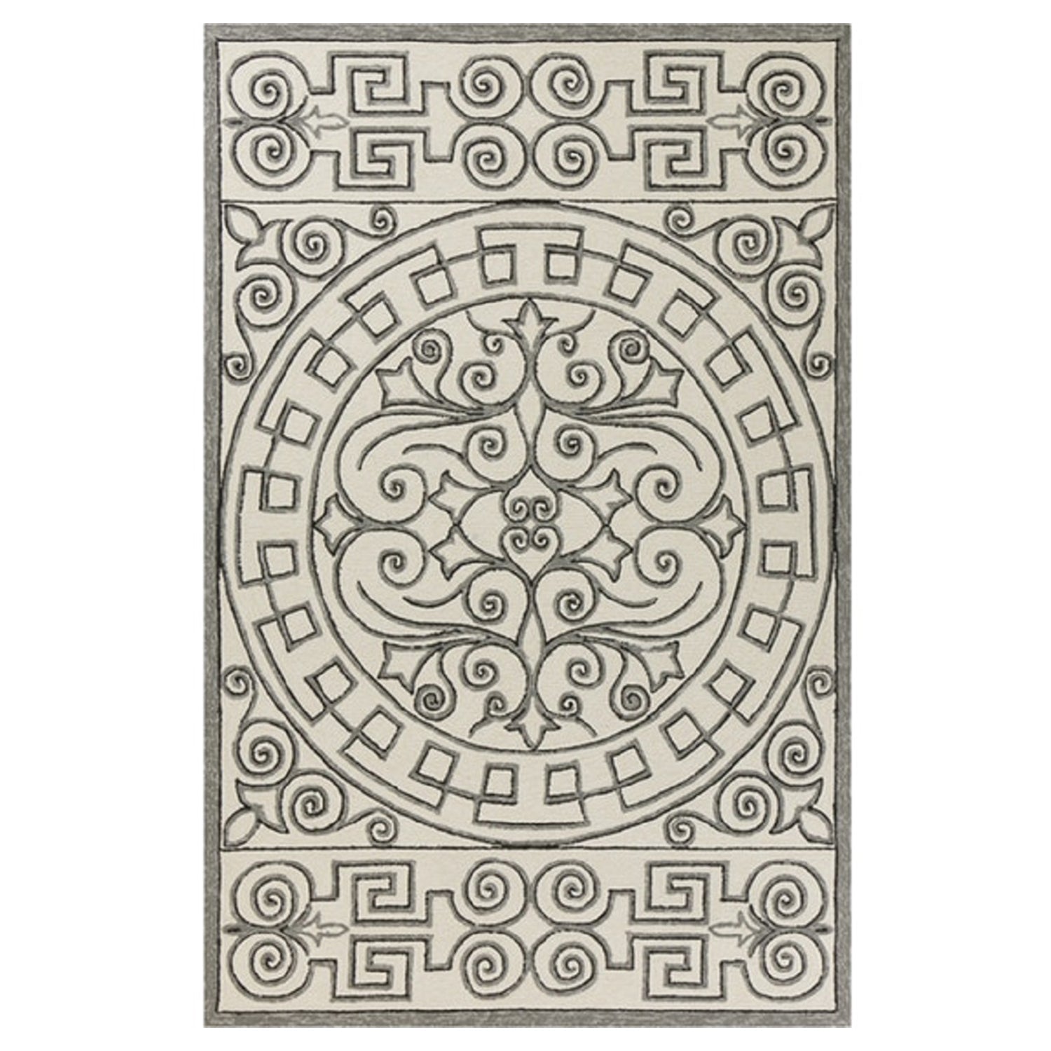 7' x 9'  UV treated Polypropylene Ivory or Grey Area Rug