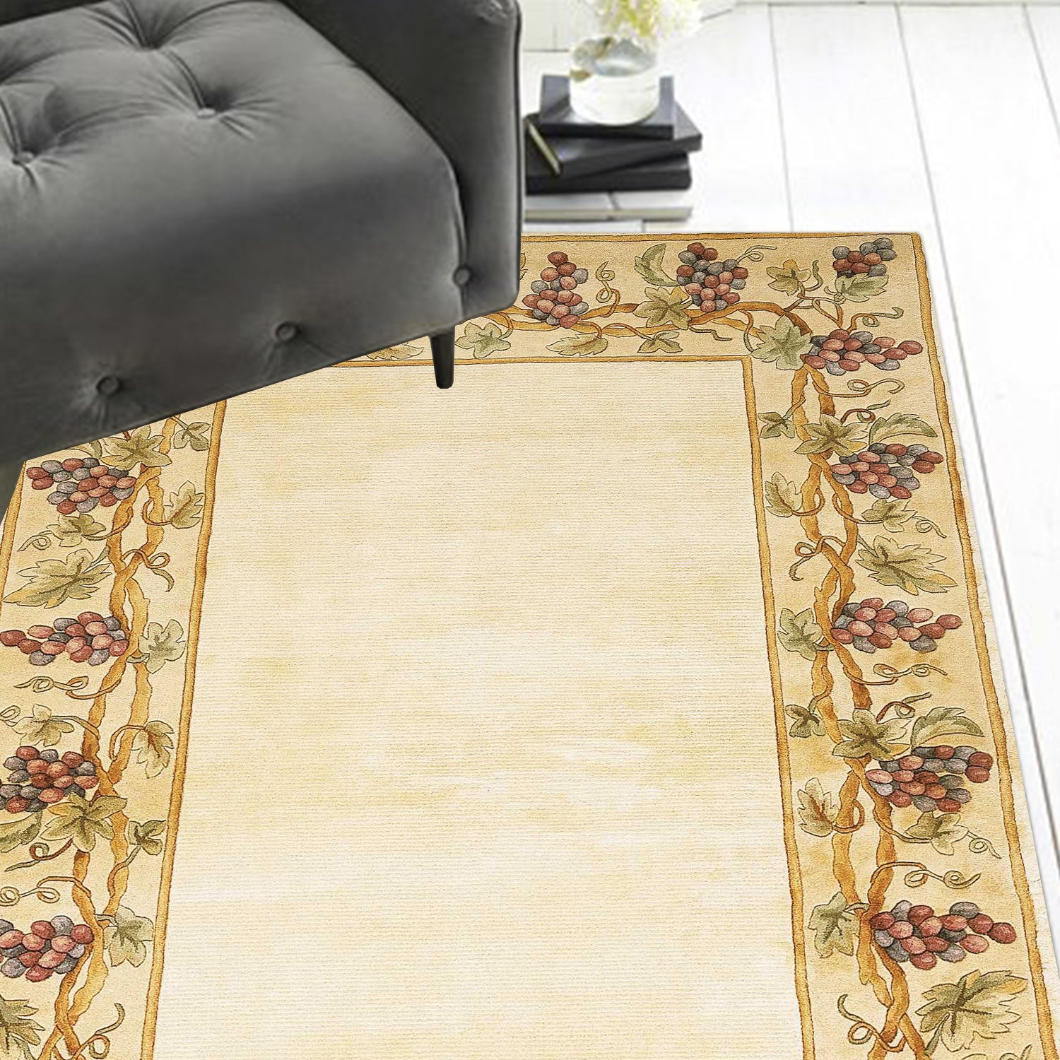 5' x 8'  Wool Ivory  Area Rug