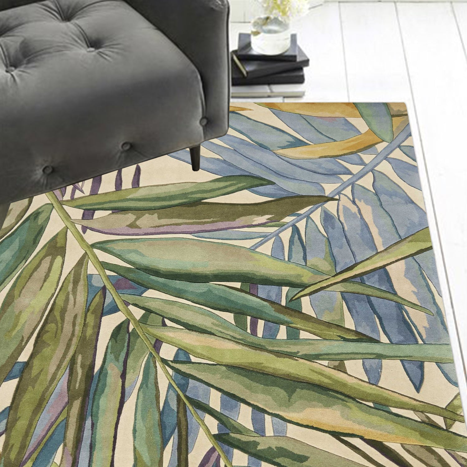 5' x 8'  Wool Multicol or  Area Rug