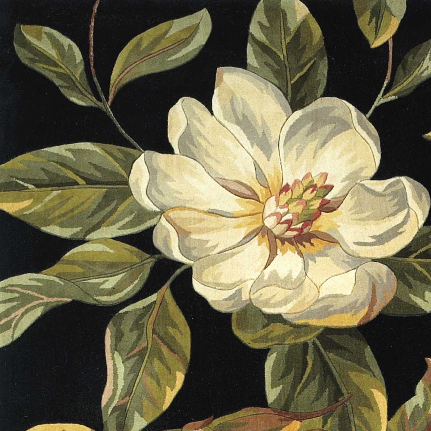 5' x 8'  Wool Black Area Rug