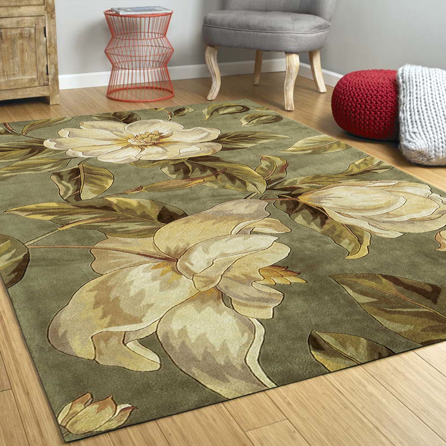 5' x 8'  Wool Sage Area Rug