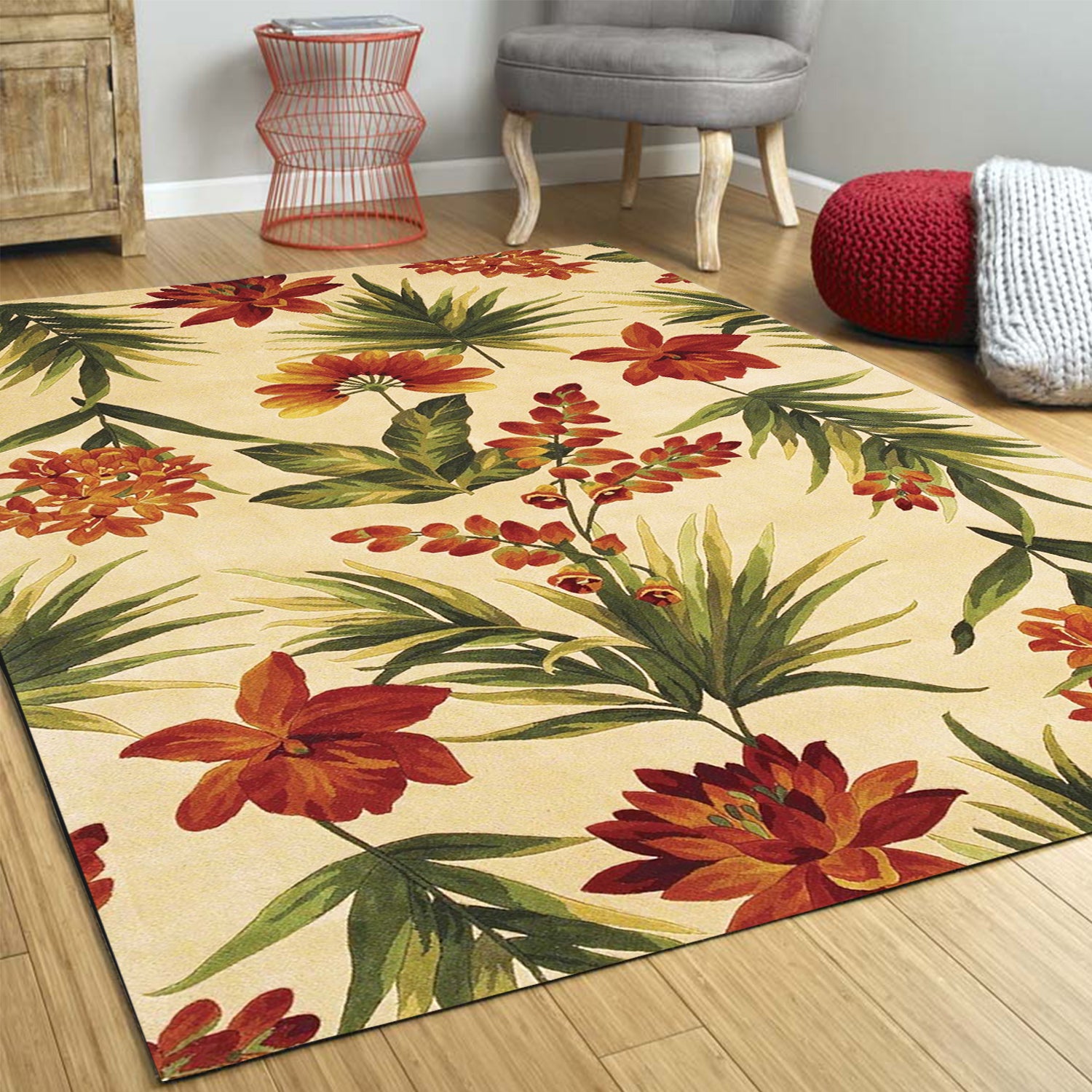 5' x 8'  Wool Ivory  Area Rug