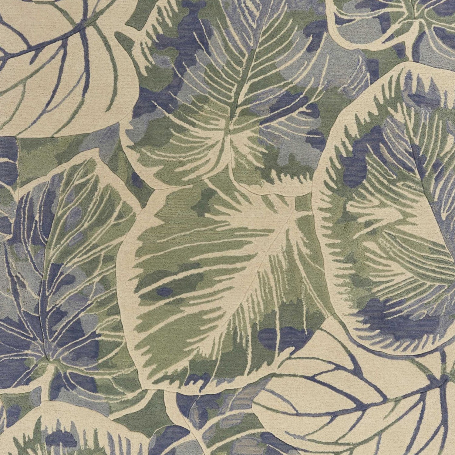 5' x 8'  Wool Blue or  Green Area Rug